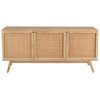 Olearia  Buffet Table Door Solid Mango Wood Storage Cabinet Natural – 150x45x70 cm