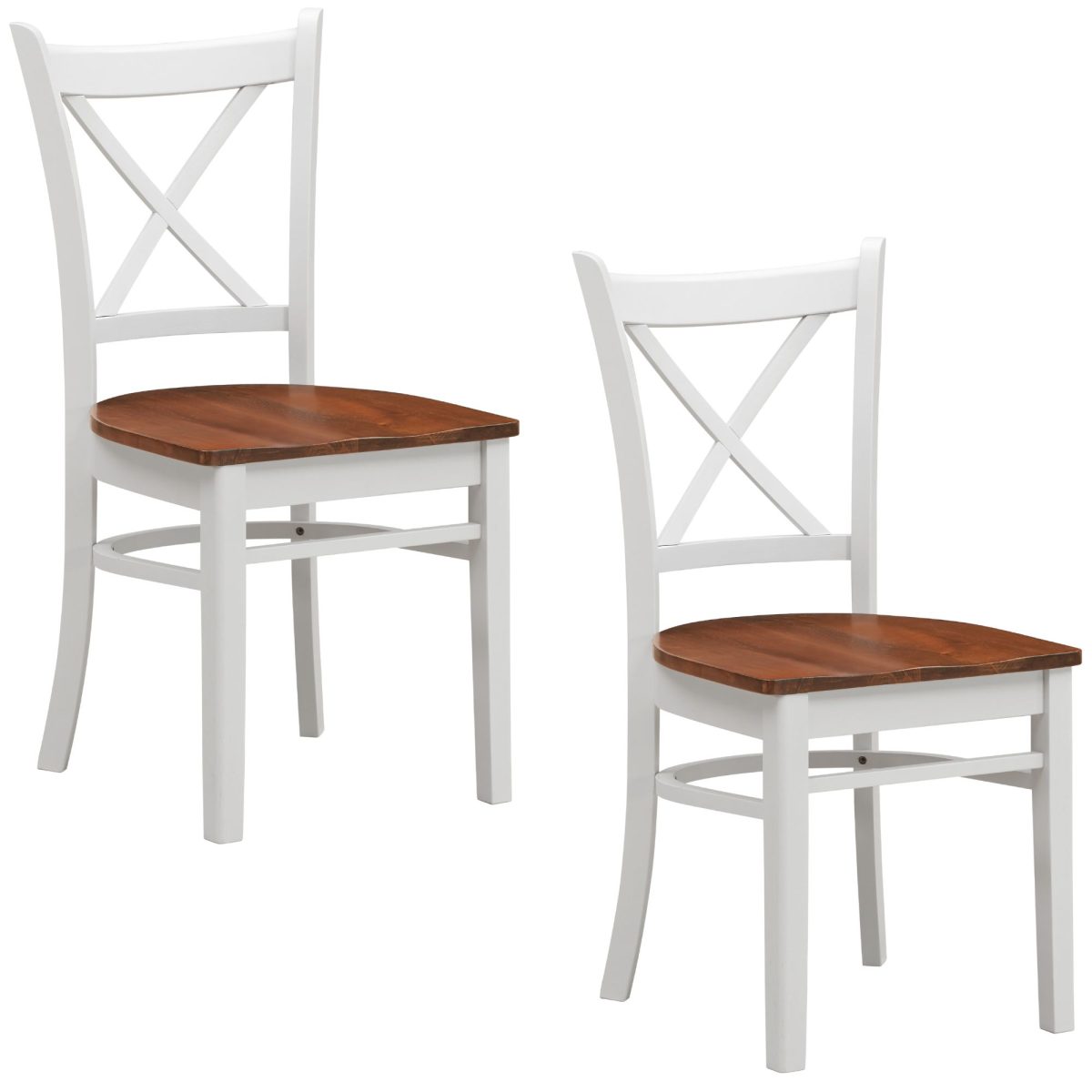 Lupin Dining Chair Crossback Solid Rubber Wood Furniture – White Oak – 2