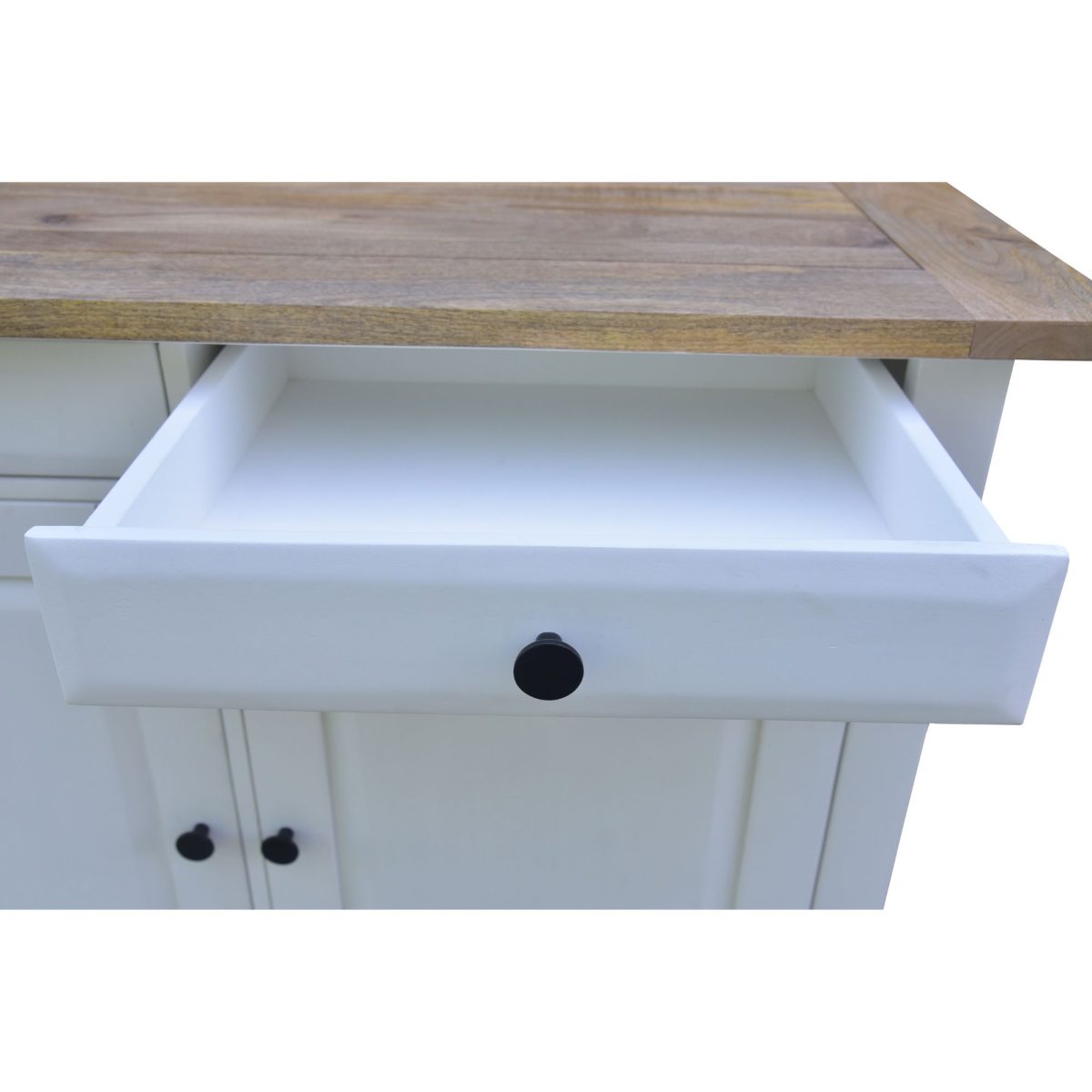 Lavasa Buffet Table Doors Drawers Solid Mango Wood Farmhouse Furniture – 208x50x85 cm