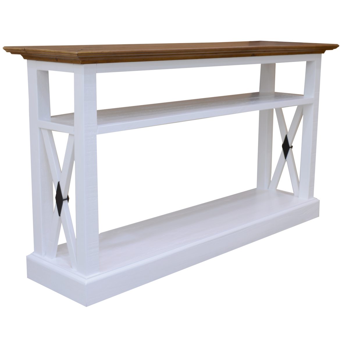 Beechworth Console Hallway Entry Table 140cm Solid Pine Wood Hampton – Grey