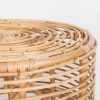 Lilac 61cm Rattan Round Side Table – Natural