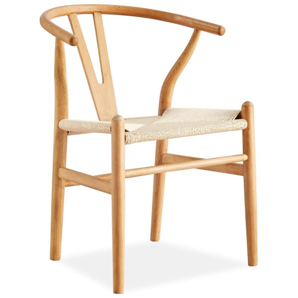 Anemone Wishbone Dining Chair Beech Timber Replica Hans Wenger