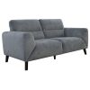 Monarch Sofa Fabric Uplholstered Lounge Couch – Charcoal – 2 Seater