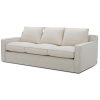 Plushy Sofa Fabric Uplholstered Lounge Couch – Stone – 3 Seater