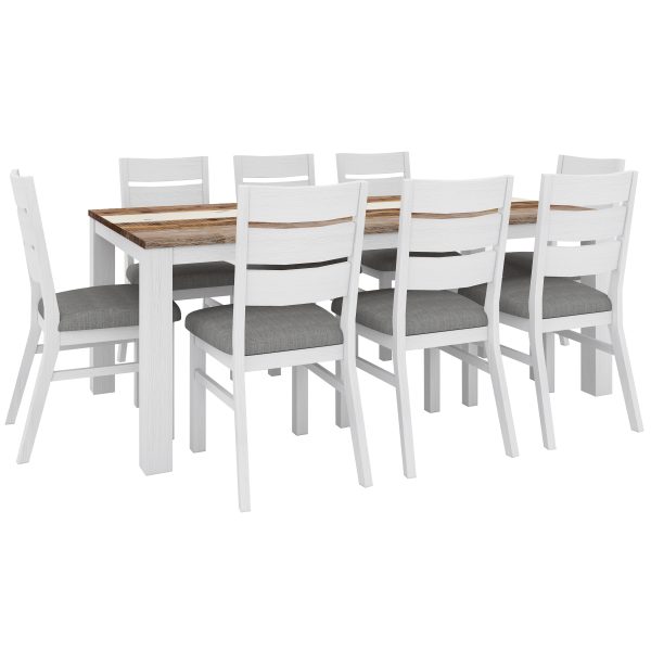 Dining Set Table Chair Solid Acacia Wood Timber – Multi Color