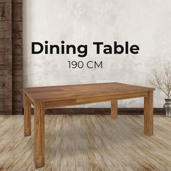 Birdsville Dining Table Solid Mt Ash Wood Home Dinner Furniture – Brown