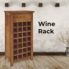 Birdsville Wine Rack 28 Bottle Sideboard Buffet Cabinet Wooden Storage – Brown