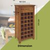 Birdsville Wine Rack 28 Bottle Sideboard Buffet Cabinet Wooden Storage – Brown