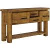 Teasel Console Hallway Entry Table 147cm Solid Pine Timber Wood – Rustic Oak