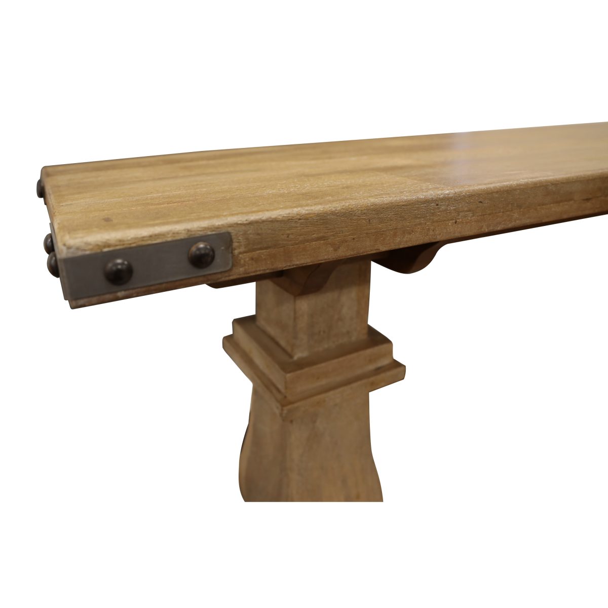 Gloriosa Console Entry Hallway Table 160cm Pedestal Mango Wood – Honey Wash