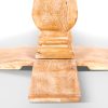 Gloriosa Lamp Side Sofa Table 70cm Pedestal Solid Mango Timber Wood – Honey Wash