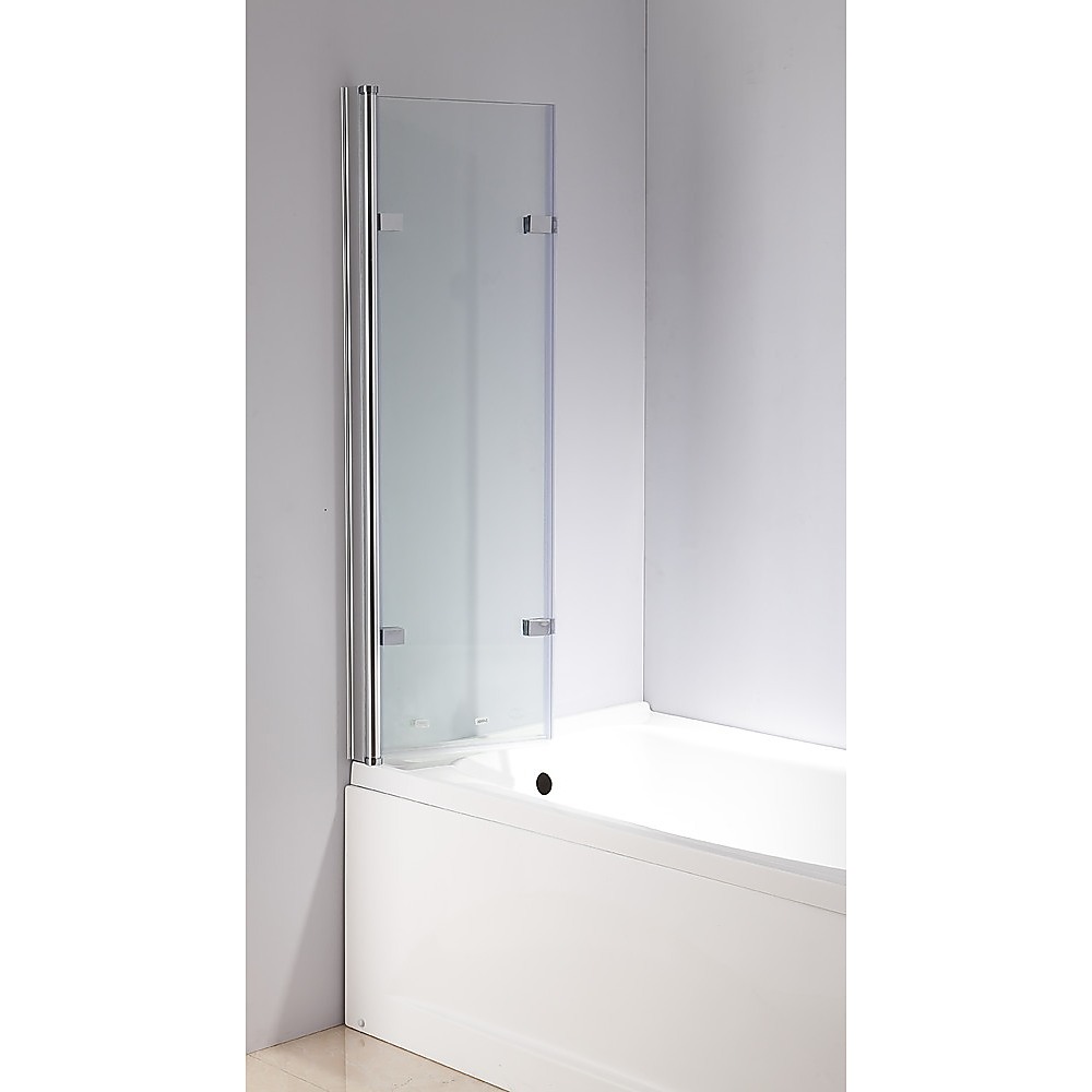 3 Fold Chrome Folding Bath Shower Screen Door Panel 1300mm x 1400mm