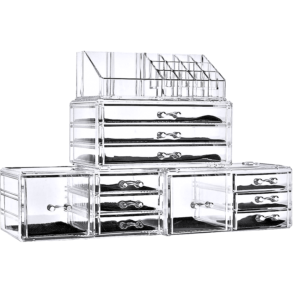 11 Drawers Clear Acrylic Tower Organiser Cosmetic jewellery Luxury Storage Cabinet