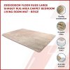 230x200cm Floor Rugs Large Shaggy Rug Area Carpet Bedroom Living Room Mat – Beige