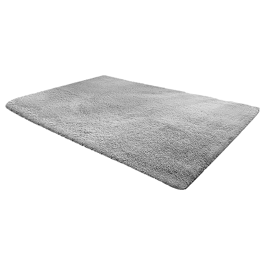 230x200cm Floor Rugs Large Shaggy Rug Area Carpet Bedroom Living Room Mat – Grey