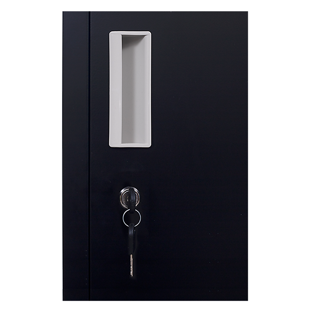 Standard Lock 6-Door Locker for Office Gym Shed School Home Storage Black