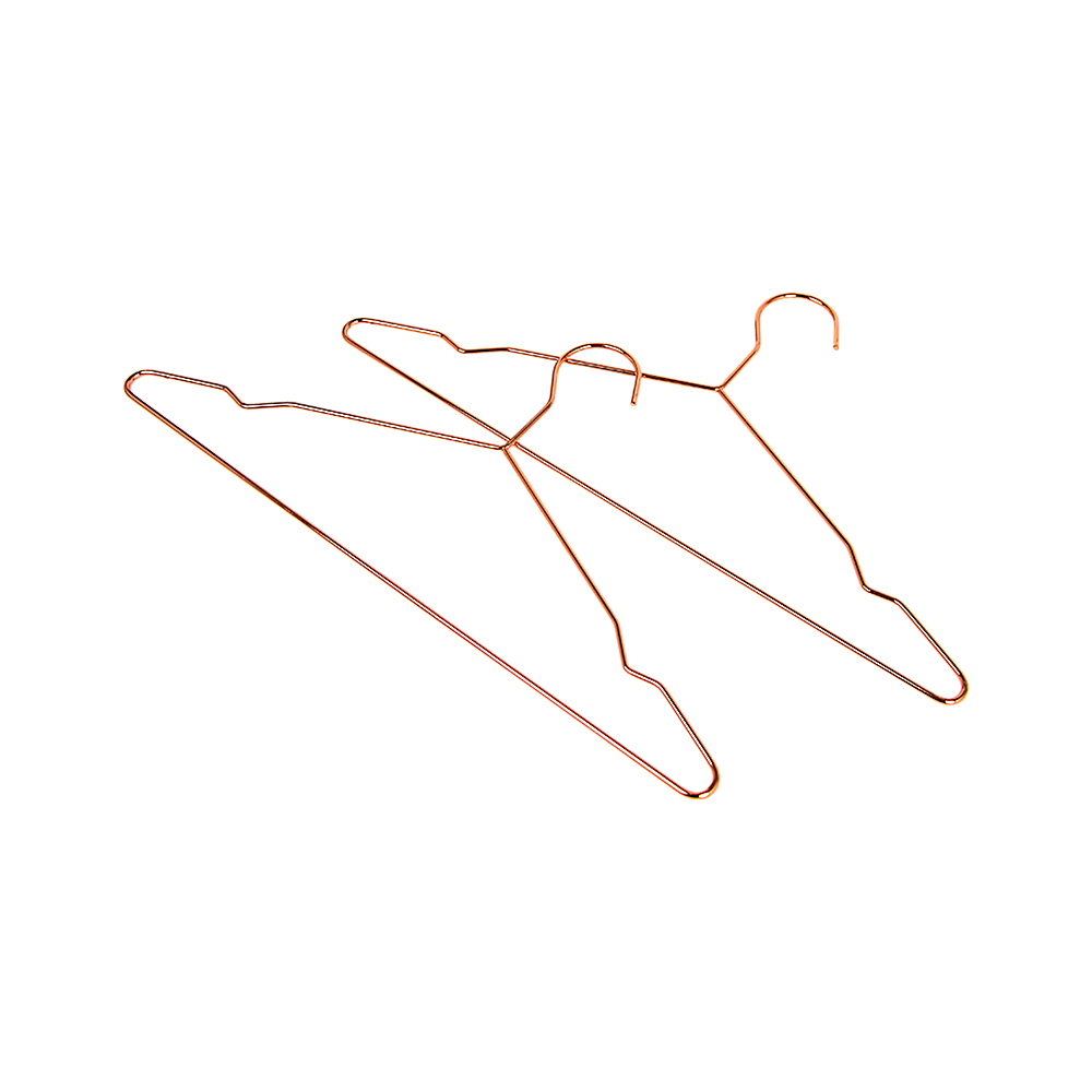 Adult 16.5″ Rose Gold Shiny Metal Wire Coat Suit Top Clothes Hangers (30pc per set)