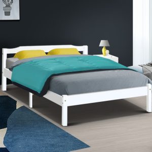 Artiss Bed Frame Full Wooden Mattress Base Timber Platform – DOUBLE