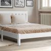 Artiss Bed Frame Wooden Bed Base Pine Timber Mattress Foundation – White, DOUBLE