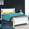 Wooden Bed Frame – White – DOUBLE