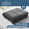 Giselle Weighted Blanket Heavy Gravity Blankets Adult Deep Sleep Ralax Washable – Grey, 5 KG