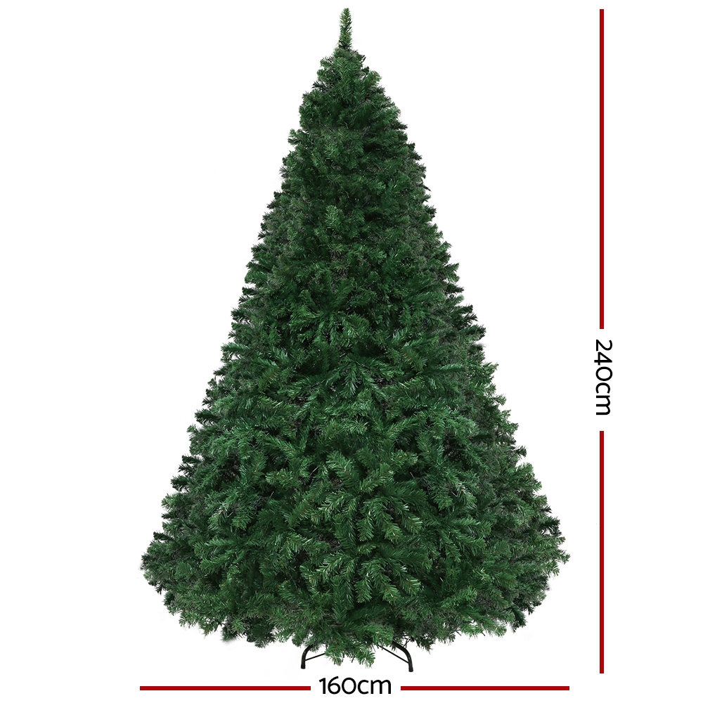 Jingle Jollys Christmas Tree Xmas Tree with LED Lights Multi Colour – 8ft – 3190 LED