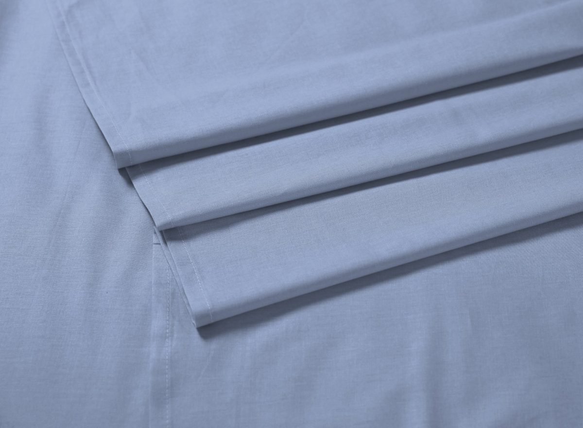 Elan Linen 1200TC Organic Cotton Sky Blue Bed Sheet Set – KING SINGLE