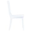 Dining Chairs 2 pcs White Solid Rubber Wood