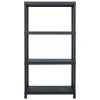 Storage Shelf Racks 2 pcs Black 60x30x138 cm Plastic