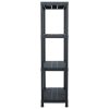 Storage Shelf Racks 2 pcs Black 60x30x138 cm Plastic