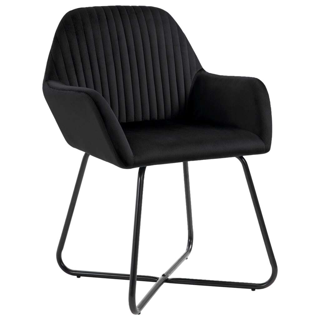 Dining Chairs 6 pcs Black Velvet