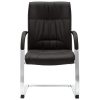 Cantilever Office Chair Black Faux Leather