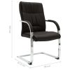 Cantilever Office Chair Black Faux Leather