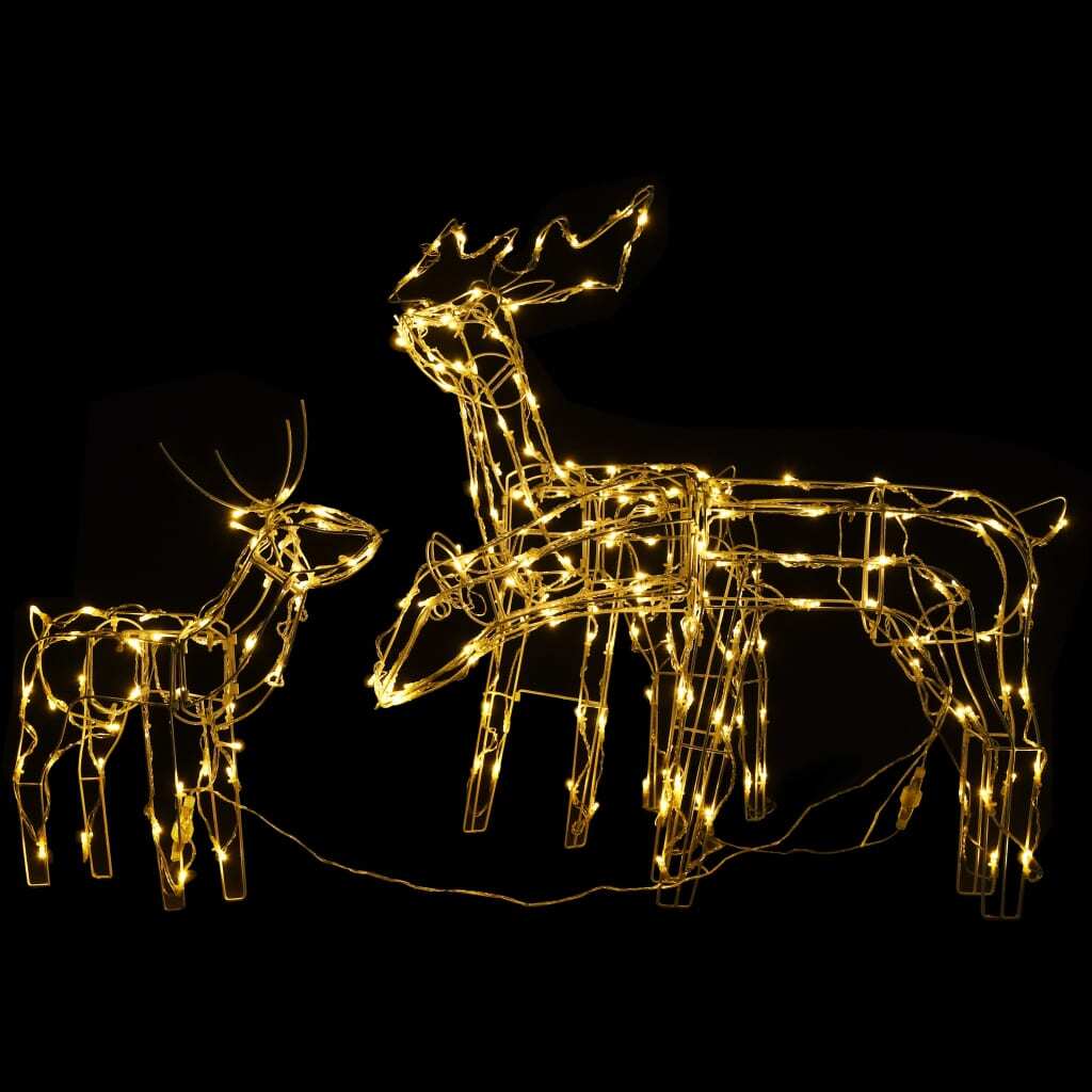 3 Piece Christmas Light Display Reindeers 229 LEDs