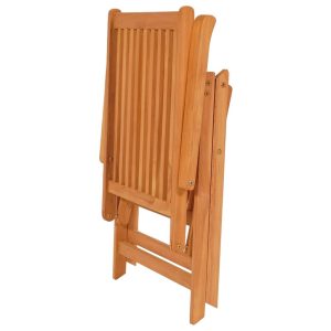 Reclining Garden Chairs with Cushions 8 pcs Solid Teak Wood