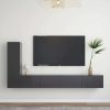 Brainerd 3 Piece TV Cabinet Set Grey Engineered Wood