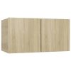 Adams 8 Piece TV Cabinet Set Sonoma Oak Engineered Wood