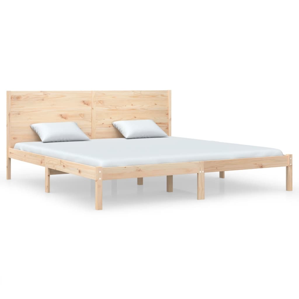 Bed Frame Solid Wood 183×203 cm King Size
