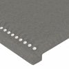 LED Headboard Dark Grey 100x5x78/88 cm Fabric