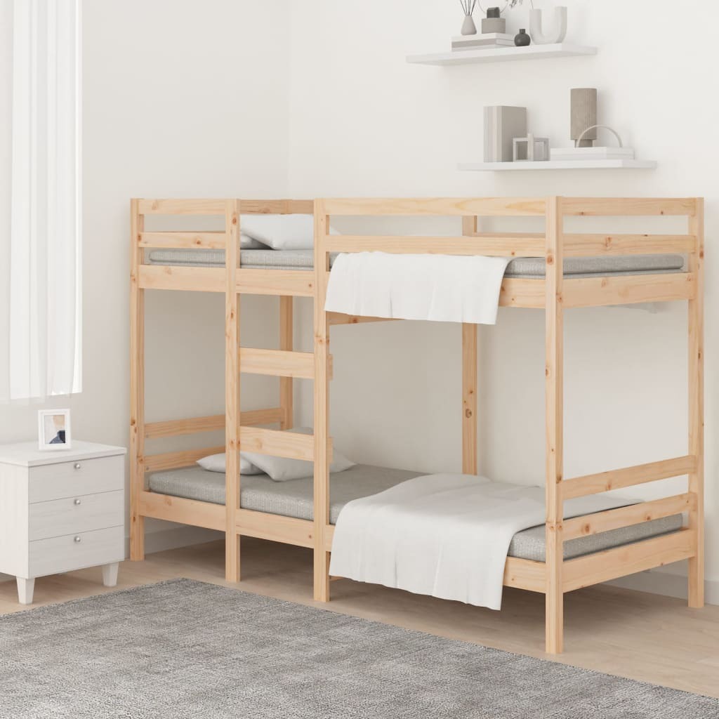 Bunk Bed 92×187 cm Solid Wood Pine