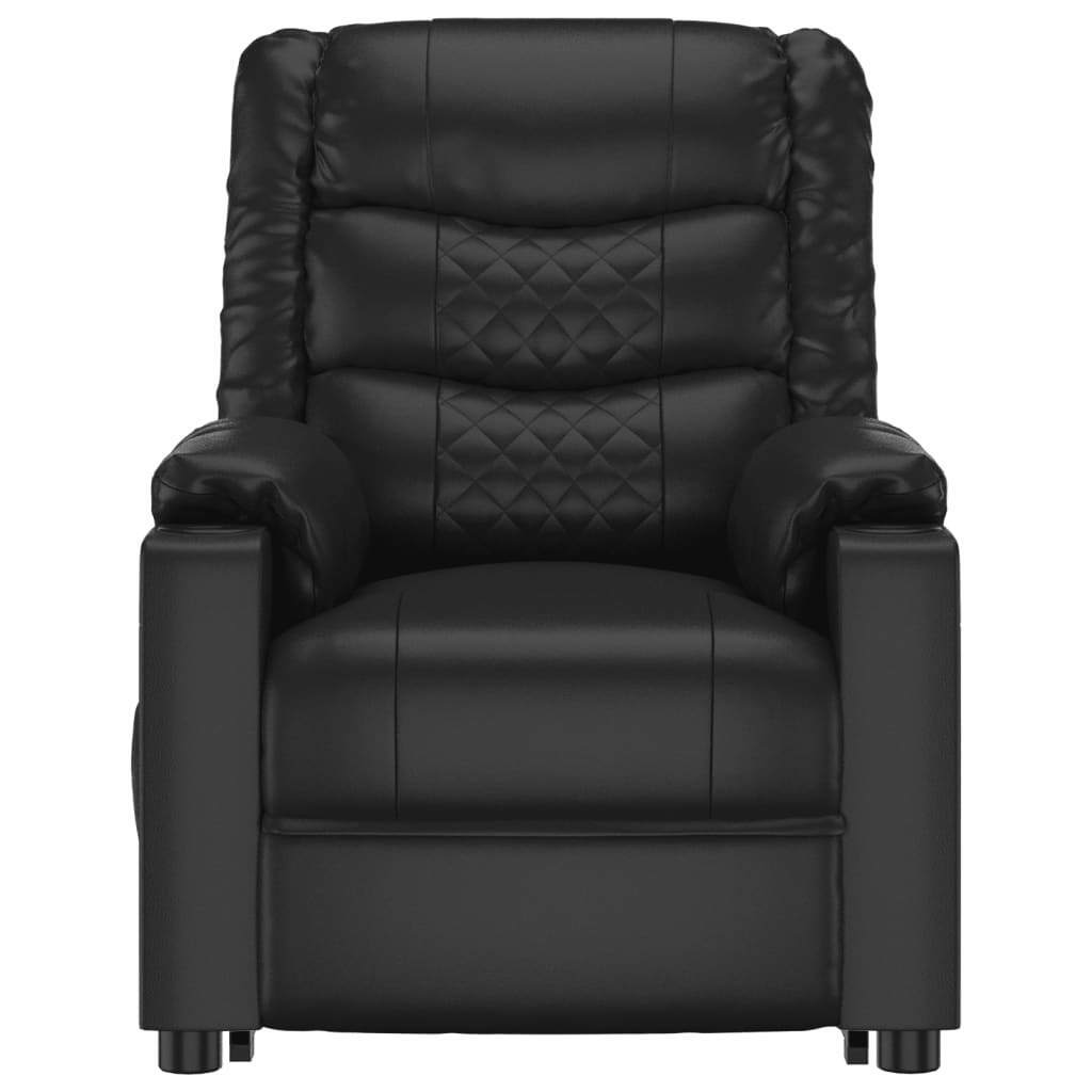 Stand up Chair Black Faux Leather