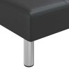 L-shaped Sofa Bed Black 255x140x70 cm Faux Leather