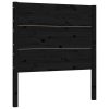Bed Frame with Headboard Black 92×187 cm Single Solid Wood