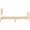 Bed Frame with Headboard 92×187 cm Single Solid Wood