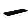 Floating Wall Shelves 2 pcs High Gloss Black 80×23.5×3.8 cm MDF