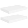 Floating Wall Shelves 2 pcs White 40x23x3.8 cm MDF
