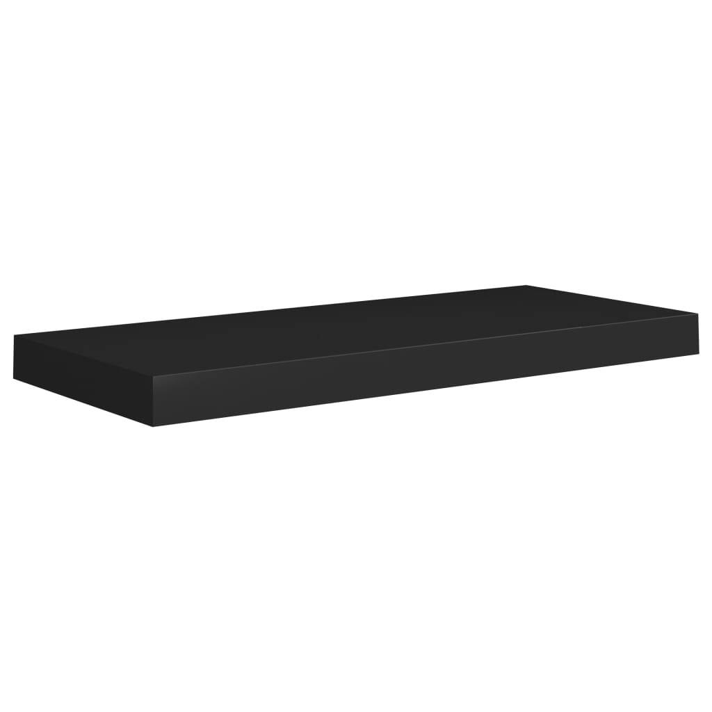 Floating Wall Shelves 4 pcs Black 60×23.5×3.8 cm MDF