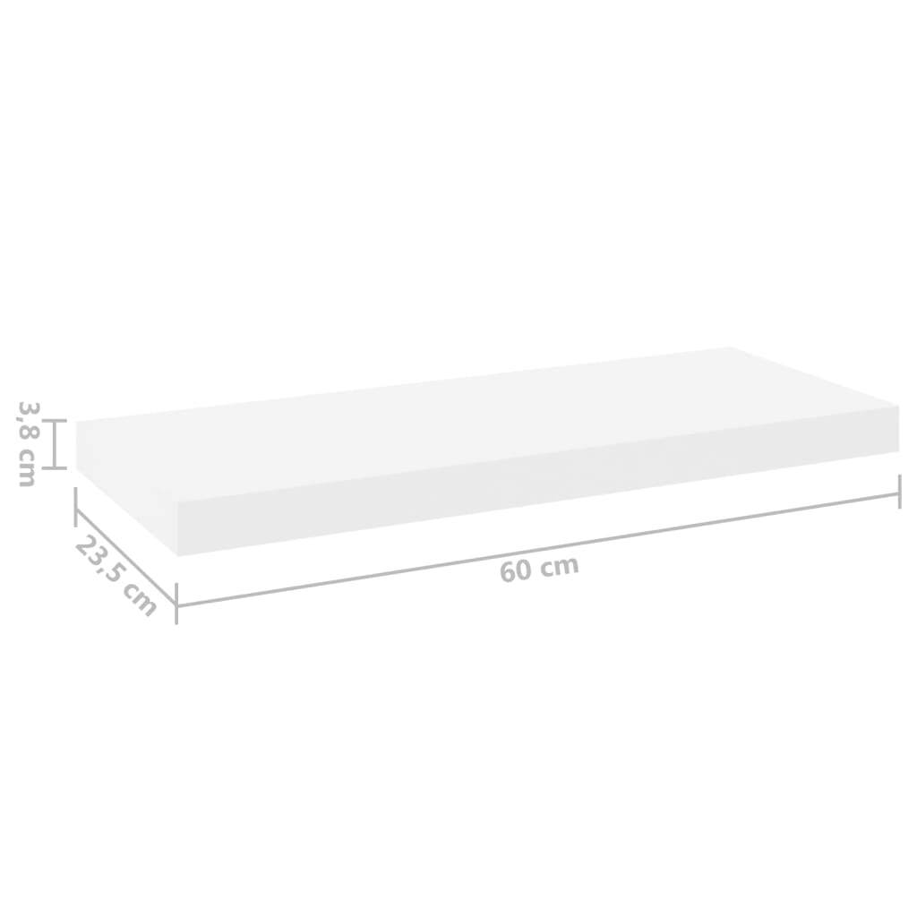 Floating Wall Shelves 4 pcs Oak and White 60×23.5×3.8 cm MDF