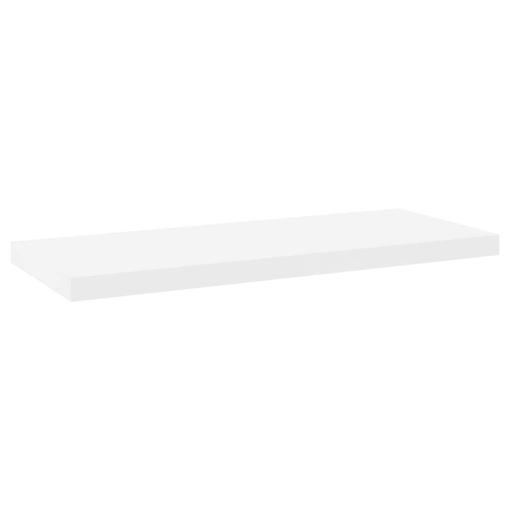 Floating Wall Shelves 2 pcs Oak and White 80×23.5×3.8 cm MDF