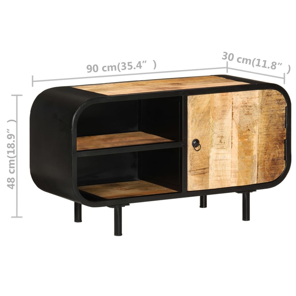 Comstock TV Cabinet 90x30x48 cm Rough Mango Wood